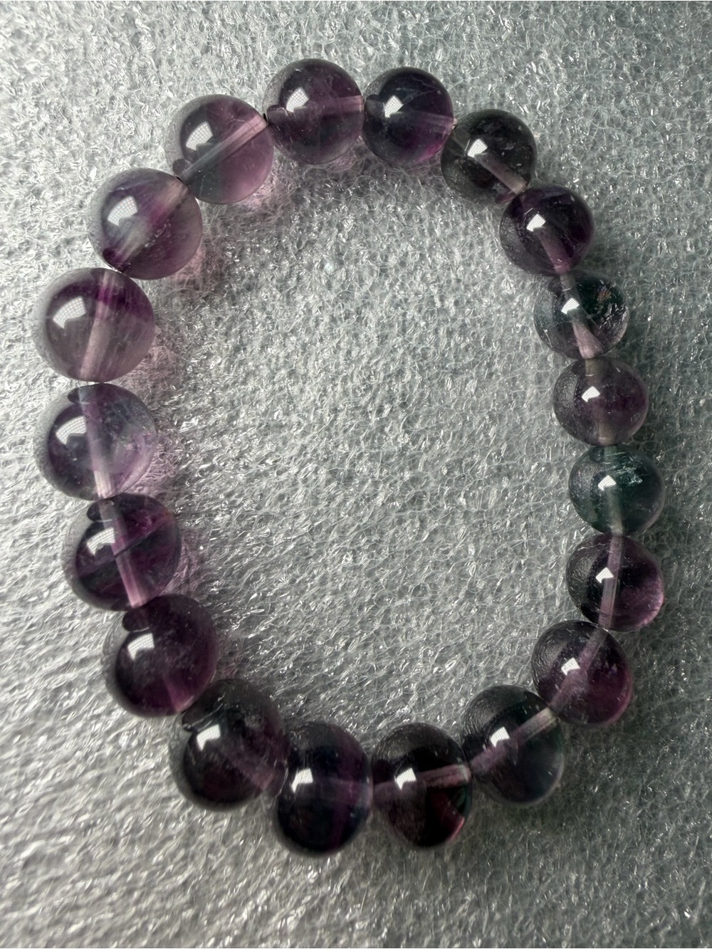 Beautiful 10MM Fluorite Natural Crystal Bracelet